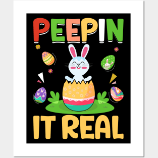 Peepin It Real Funny easter t shirt Posters and Art